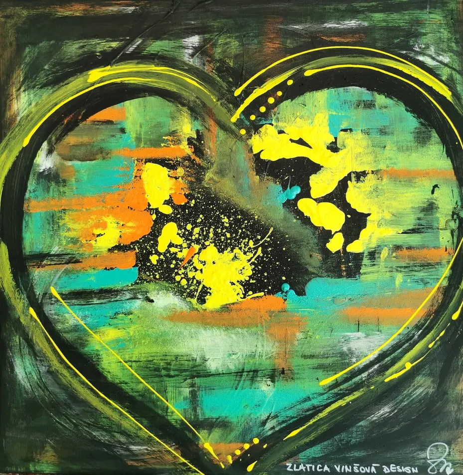103. obraz  “SRDIEČKO”
50x50cm