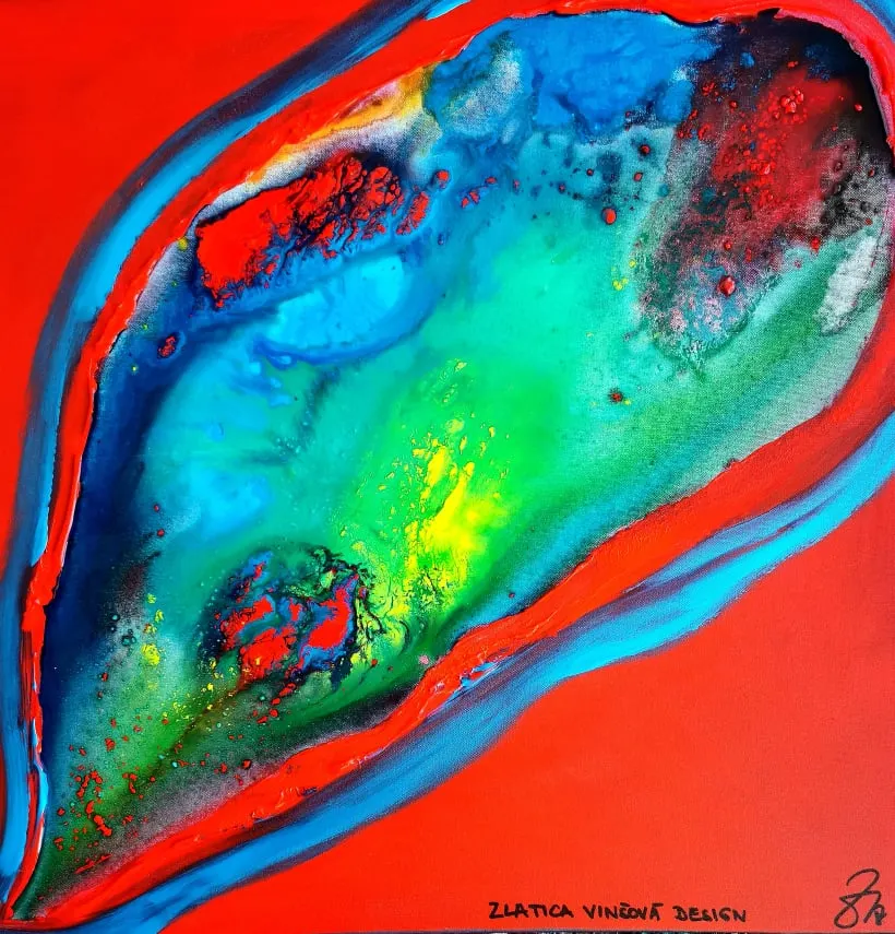 109. obraz  “SPLÝVANIE”
70x70cm