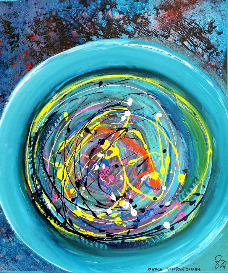 112. obraz  “KOLOBEH ŽIVOTA”
100x100cm