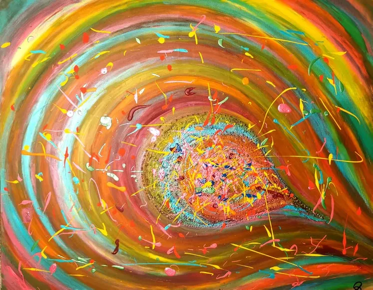 127. obraz  “DÚHOVÝ SVET”
100x80cm