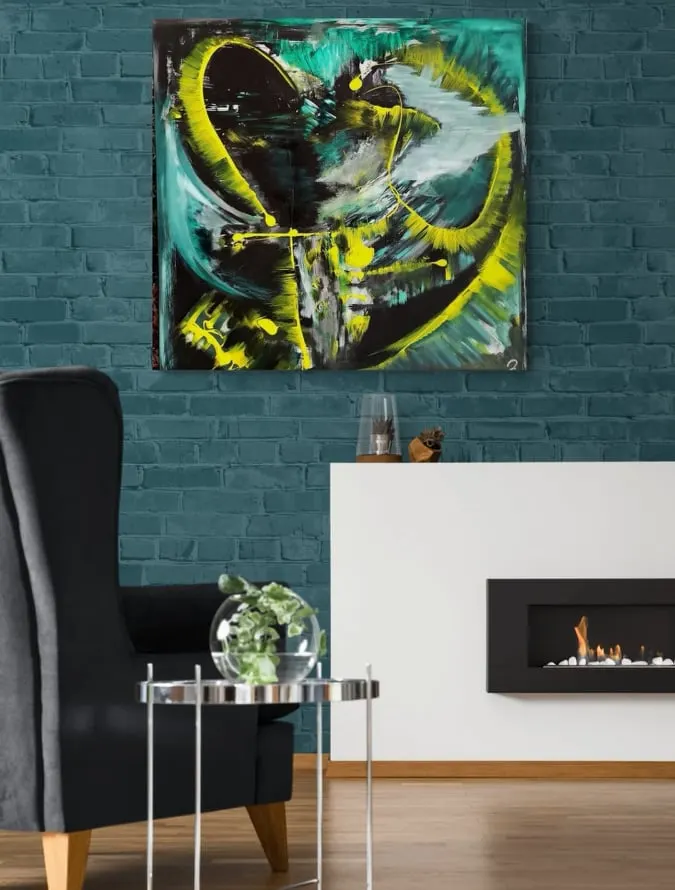 94. obraz  “ NAŠE ŽIVOTY”  100x100cm