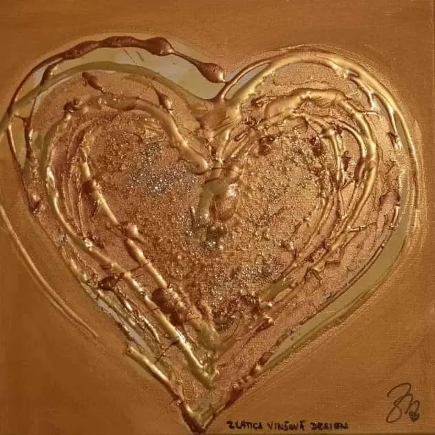 78. obraz “SRDCE” zlaté
40x40 cm