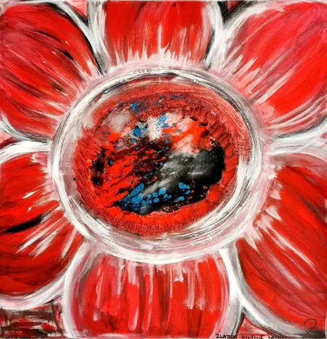 102. obraz  “KVET MLČANIA”
100x100cm