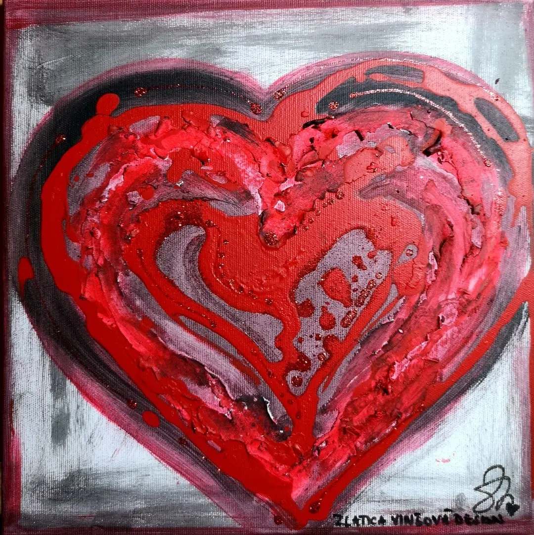76. obraz SRDCE červené
30x30 cm